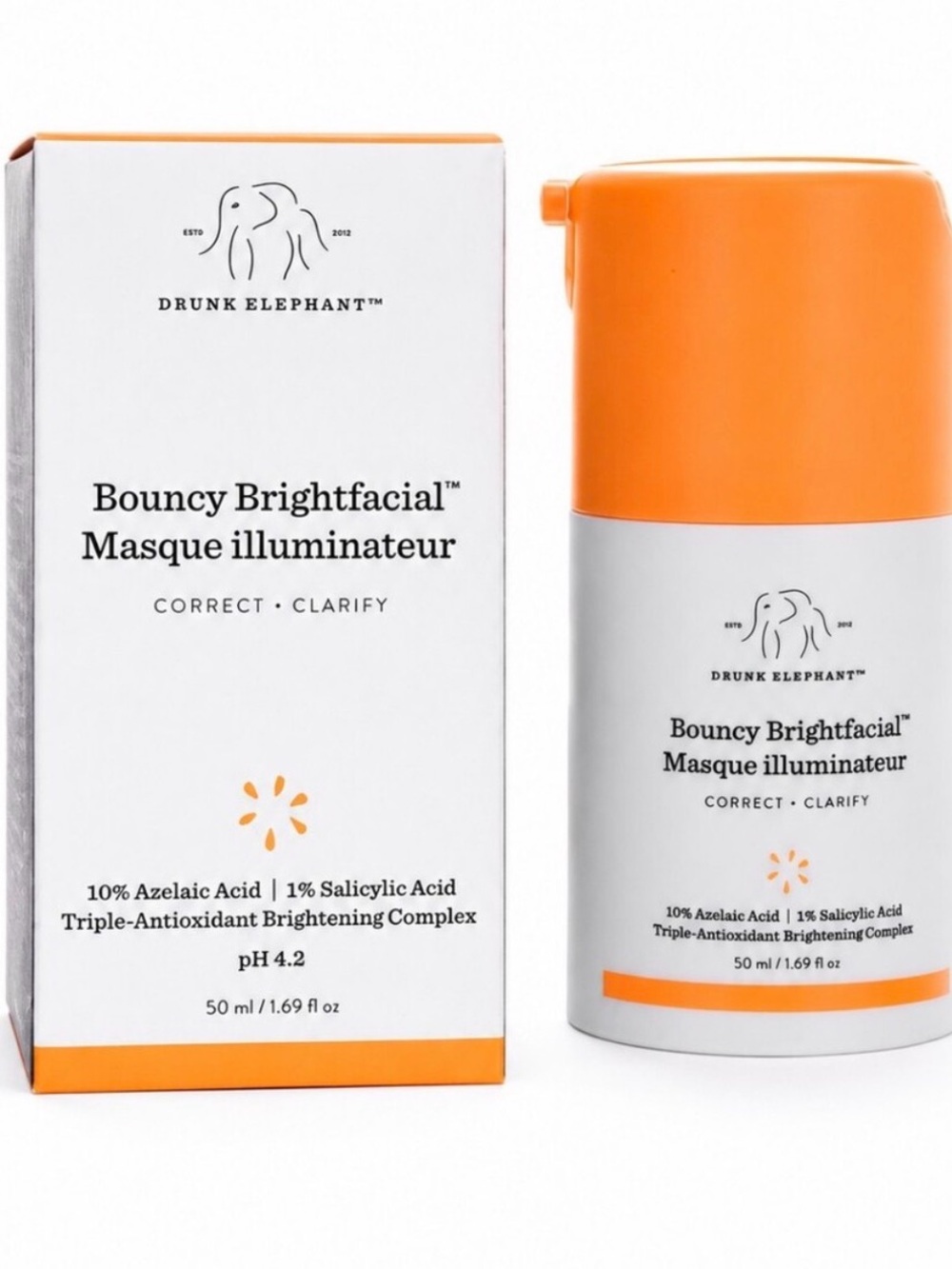 Drunk Elephant Bouncy Brightfacial Mask 1.69 fl oz - NIB